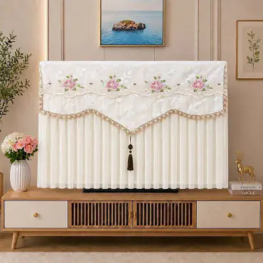 Luxury High Quality TV Cover (Beige)