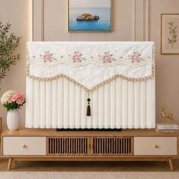 Luxury High Quality TV Cover (Beige)