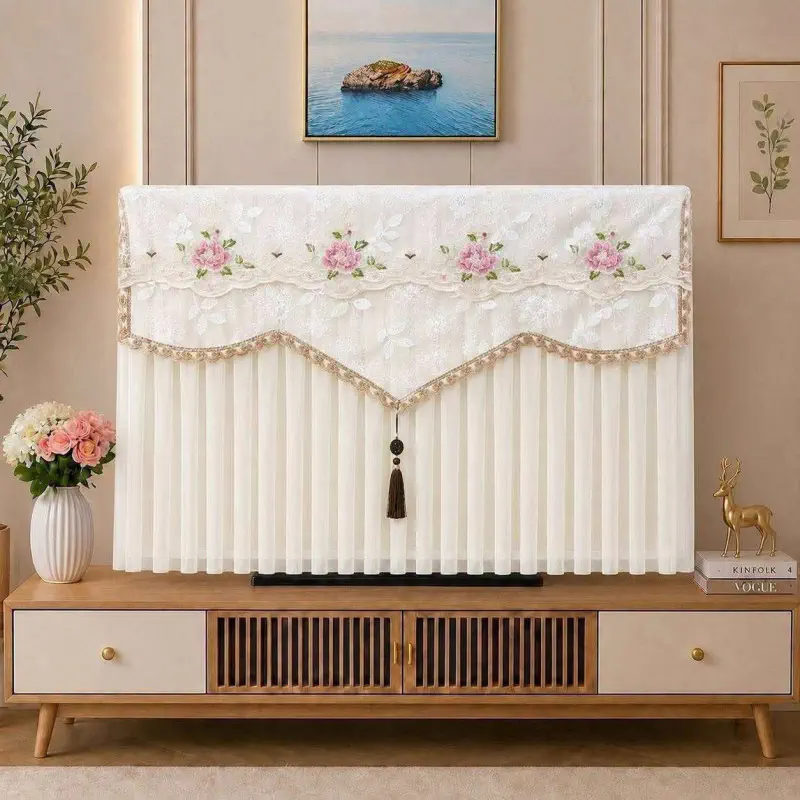 Luxury High Quality TV Cover (Beige)