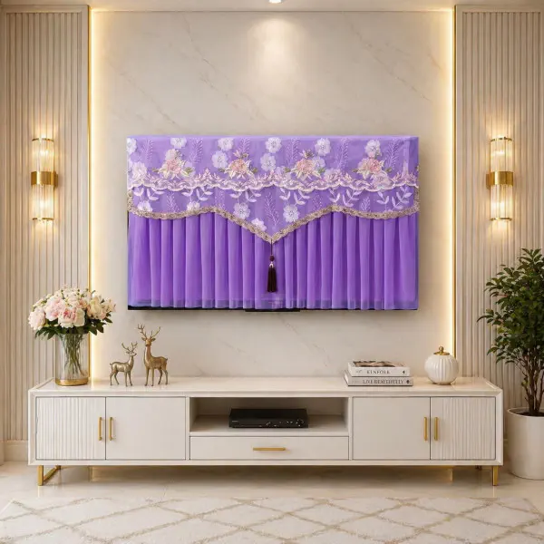 Luxury High Quality TV Cover (Purple)