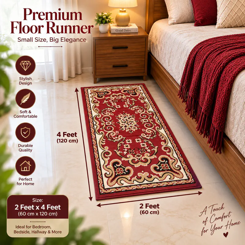 2x4 Feet Premium Carpet (2x4MaronD2)