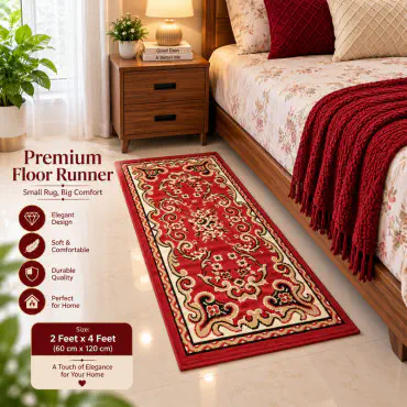 2x4 Feet Premium Carpet (2x4RedD2)