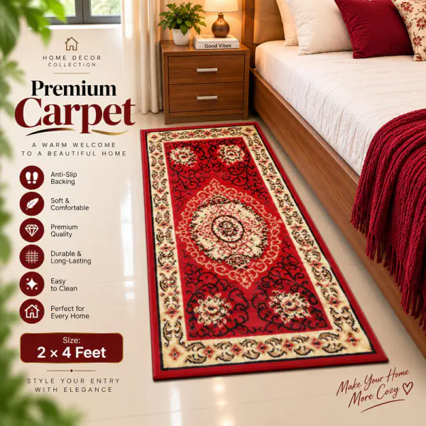 2x4 Feet Premium Carpet (2x4RedD1)