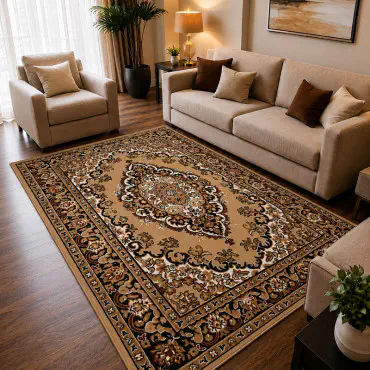 5x7 Feet Premium Carpet (5x7BrnD1)