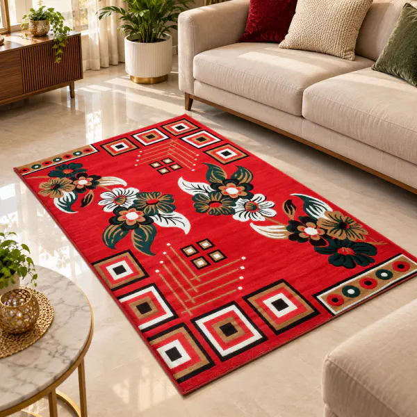 3x5 Feet Premium Carpet (3x5RedD5)