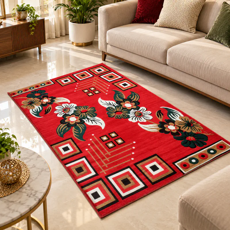 3x5 Feet Premium Carpet (3x5RedD5)