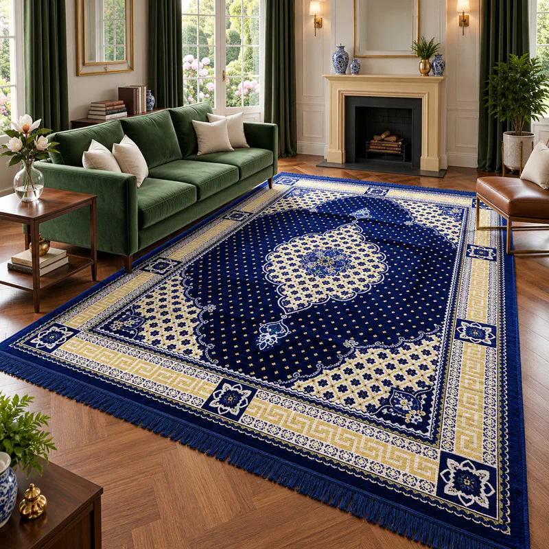 6.5x9.5 Feet Turkish Galicha (NBlueD1)