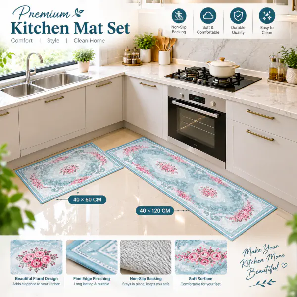 High Quality China Kitchen Mat -2pcs Set (KFM400)