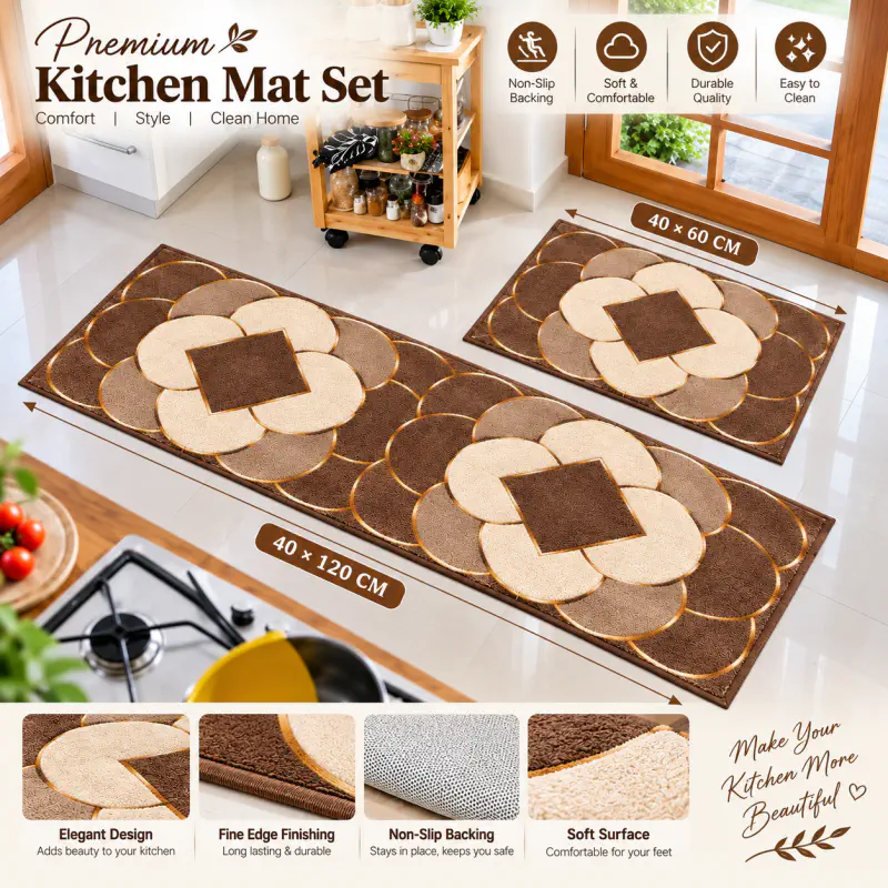 High Quality China Kitchen Mat -2pcs Set (KFM300)