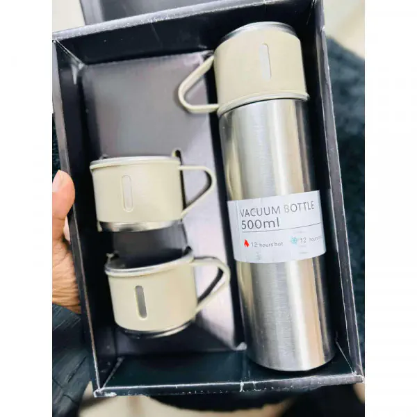 Vacuum Flask Set (Silver)