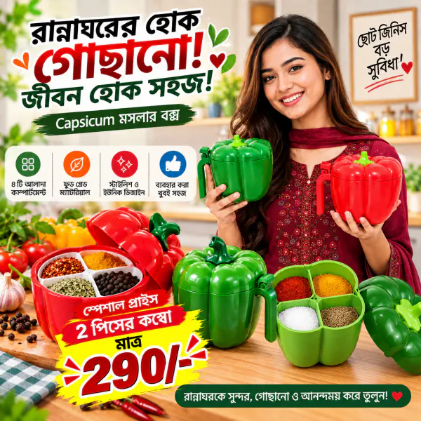 2 Pieces Capsicum Spice Box – 2 Pcs Combo