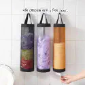 Hanging Folding Mesh Garbage Bag Organizer