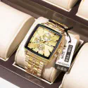POEDAGAR 866 Luxury Square Chronograph Men’s Watch