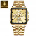 POEDAGAR 866 Luxury Square Chronograph Men’s Watch
