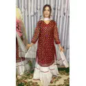 প্রিমিয়াম মাল্টি-কালার মিরর ওয়ার্ক গারারা সেট 
