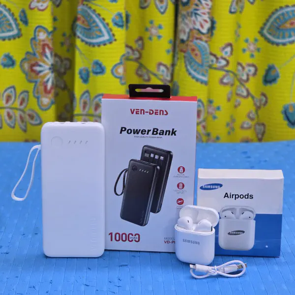 Ven-Dens Power Bank এবং Airpods
