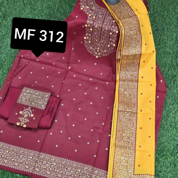 স্কিন প্রিন্টেড থ্রি-পিস    MF 312