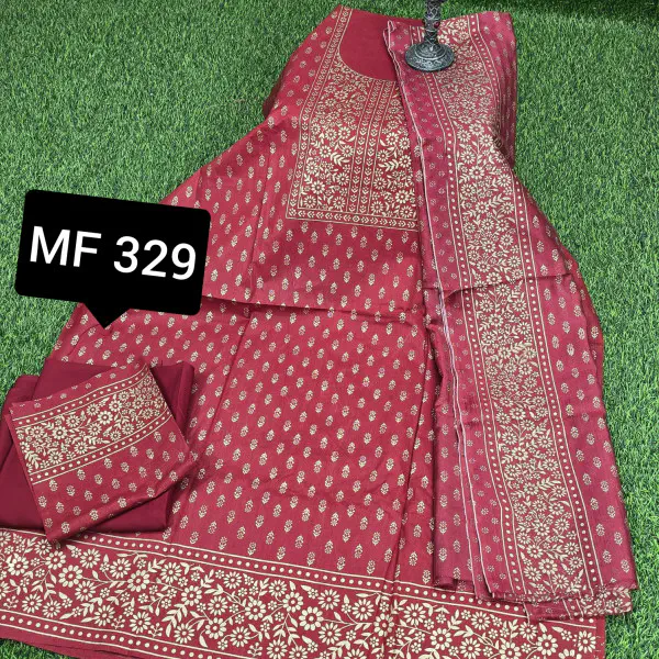 স্কিন প্রিন্টেড থ্রি-পিস   MF 329