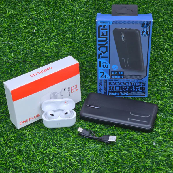 REMAX Power bank & ONEPLUS Airbuds