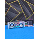 V8 Bluetooth Speaker Transparent Sound Box Colorful Lights