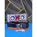 V8 Bluetooth Speaker Transparent Sound Box Colorful Lights