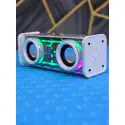 V8 Bluetooth Speaker Transparent Sound Box Colorful Lights