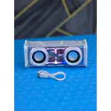 V8 Bluetooth Speaker Transparent Sound Box Colorful Lights