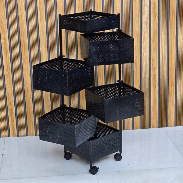 5 layer square shape  kitchen rack 