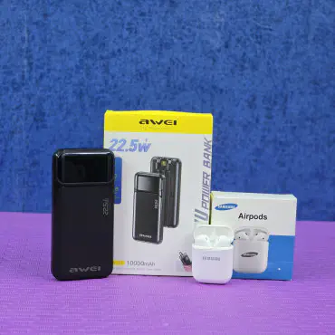 AWEI পাওয়ার ব্যাংক এবং Samsung এয়ারপড কম্বো!