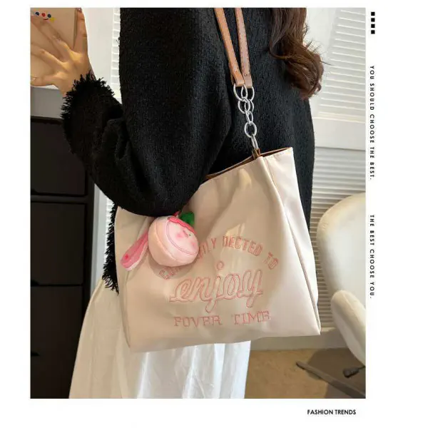 Letter printed Tote bag