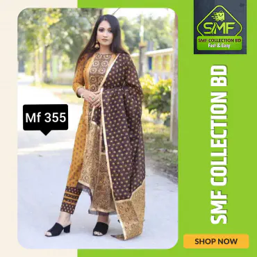  স্কিন প্রিন্টেড থ্রি-পিস     MF 355