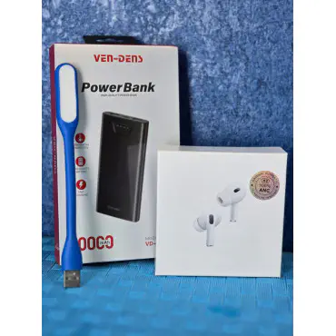 VEN-DENS Power Bank Airpods Pro and light