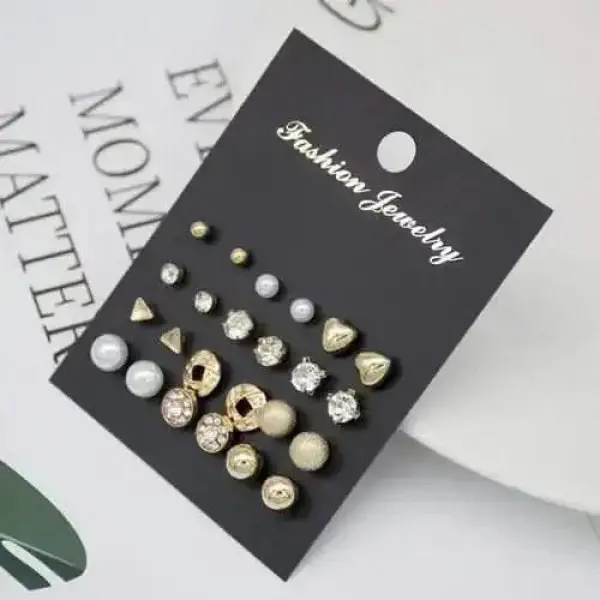 Trendy 12 Pair Earring Set