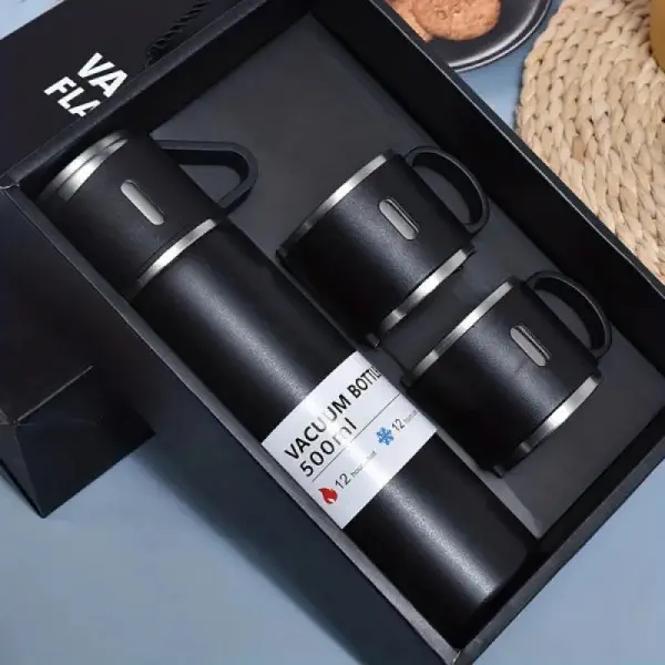 Vacuum Flask Set (Black)