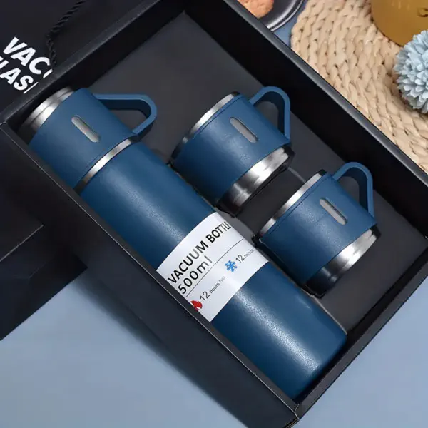 Vacuum Flask Set (Blue)