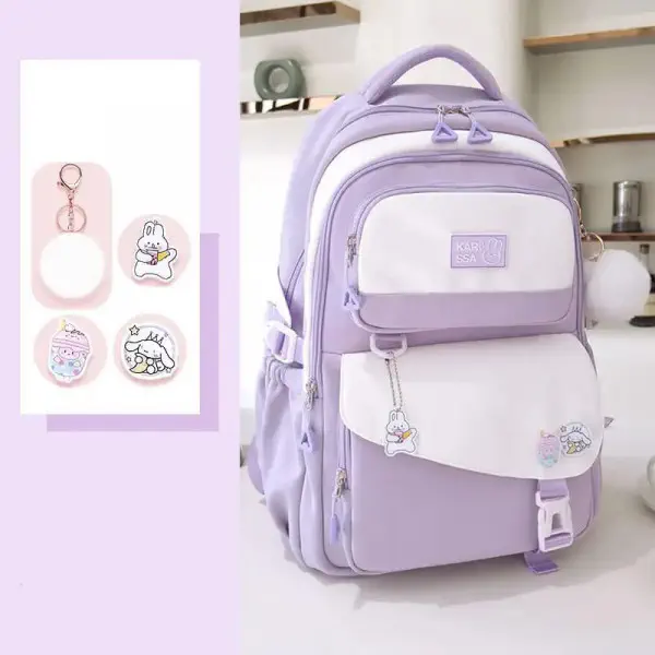 Best  Waterproof School Bag (Purple)
