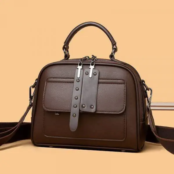 Genuine Soft Leather Handbag(coffee)