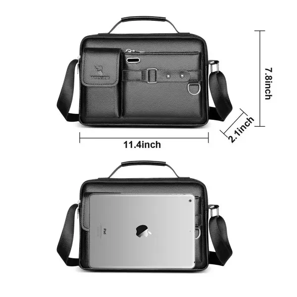 (৯"/১৩") Men's Shoulder Bag (Black)