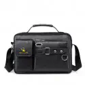 (৯"/১৩") Men's Shoulder Bag (Black)