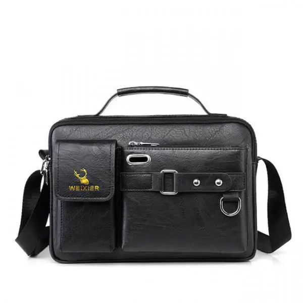 (৯"/১৩") Men's Shoulder Bag (Black)