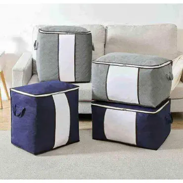 storage bag  (Ash and blue)( ১ পিস 500 টাকা )