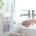 Automatic Toothpaste Dispenser & Brush Holder 