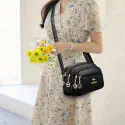 Kangaroo stylish 5 gippper Bag (black color)