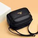 Kangaroo stylish 5 gippper Bag (black color)