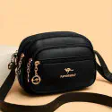 Kangaroo stylish 5 gippper Bag (black color)