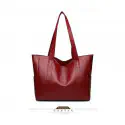  PU Leather Tote Bag (Meroon) 