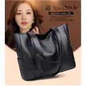 PU Leather Tote Bag (Black)