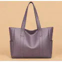PU Leather Tote Bag (purple)