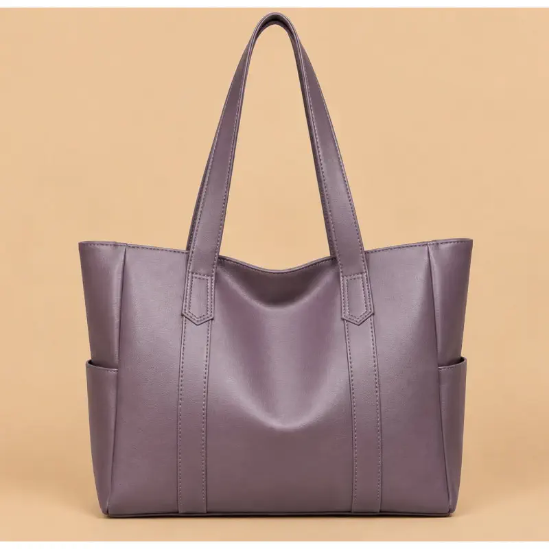 PU Leather Tote Bag (purple)