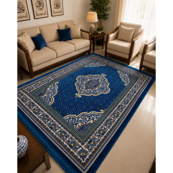 4.5'x6.5' Turkish Floor Galicha (Blue-1)